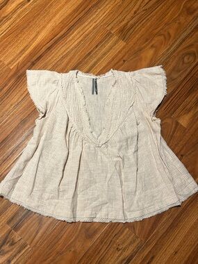 Anthropology linen cotton blend shirt size Xs